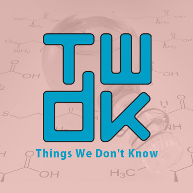 Things We Don't Know logo with pink background