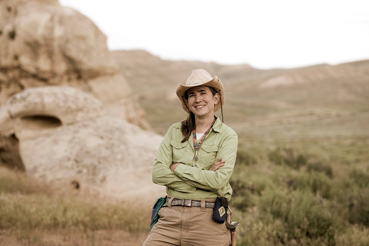 Photograph of Dr Ellen Currano from the University of Wyoming. Courtesy Ted Brummond, all rights reserved.