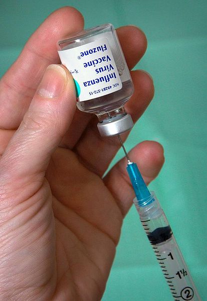 Flu vaccine Photo by Jim Gathany