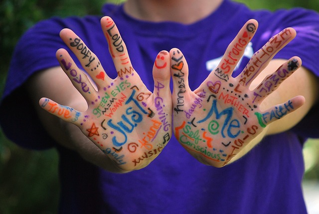 words on hands Greyerbaby