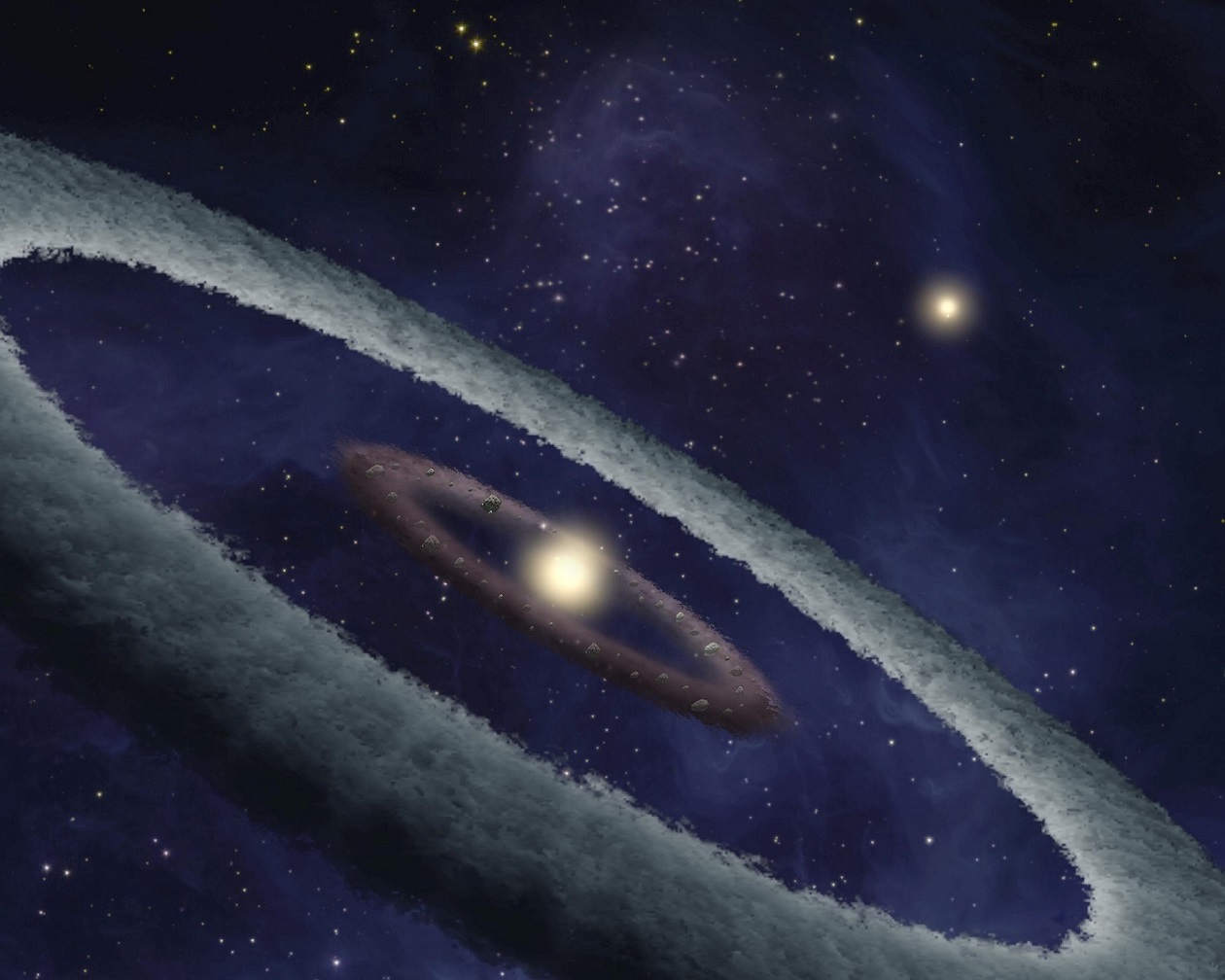 Artists impression of disc of dust from which Planetary systems are thought to form NASA/JPL-Caltech
